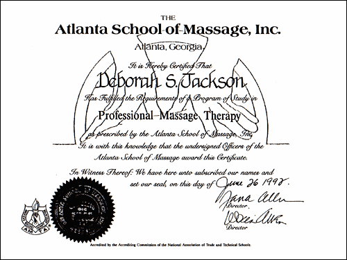 massage therapist school certificate program, novelty certificate